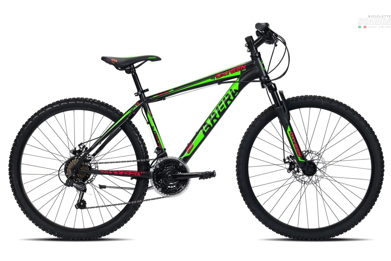 BRERA OXYGEN DISCO 26 21V NERO VERDE - BRERA CICLI 4 BRERA OXYGEN DISCO 26 21V NERO VERDE - BRERA CICLI - immagine 2