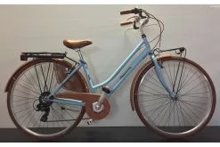 IMPERIA CITY RETRÒ DONNA 28 6V AZZURRO MARRONE - IMPERIA CICLI