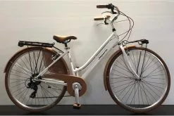 IMPERIA CITY RETRÒ DONNA 28 6V BIANCO MARRONE - IMPERIA CICLI