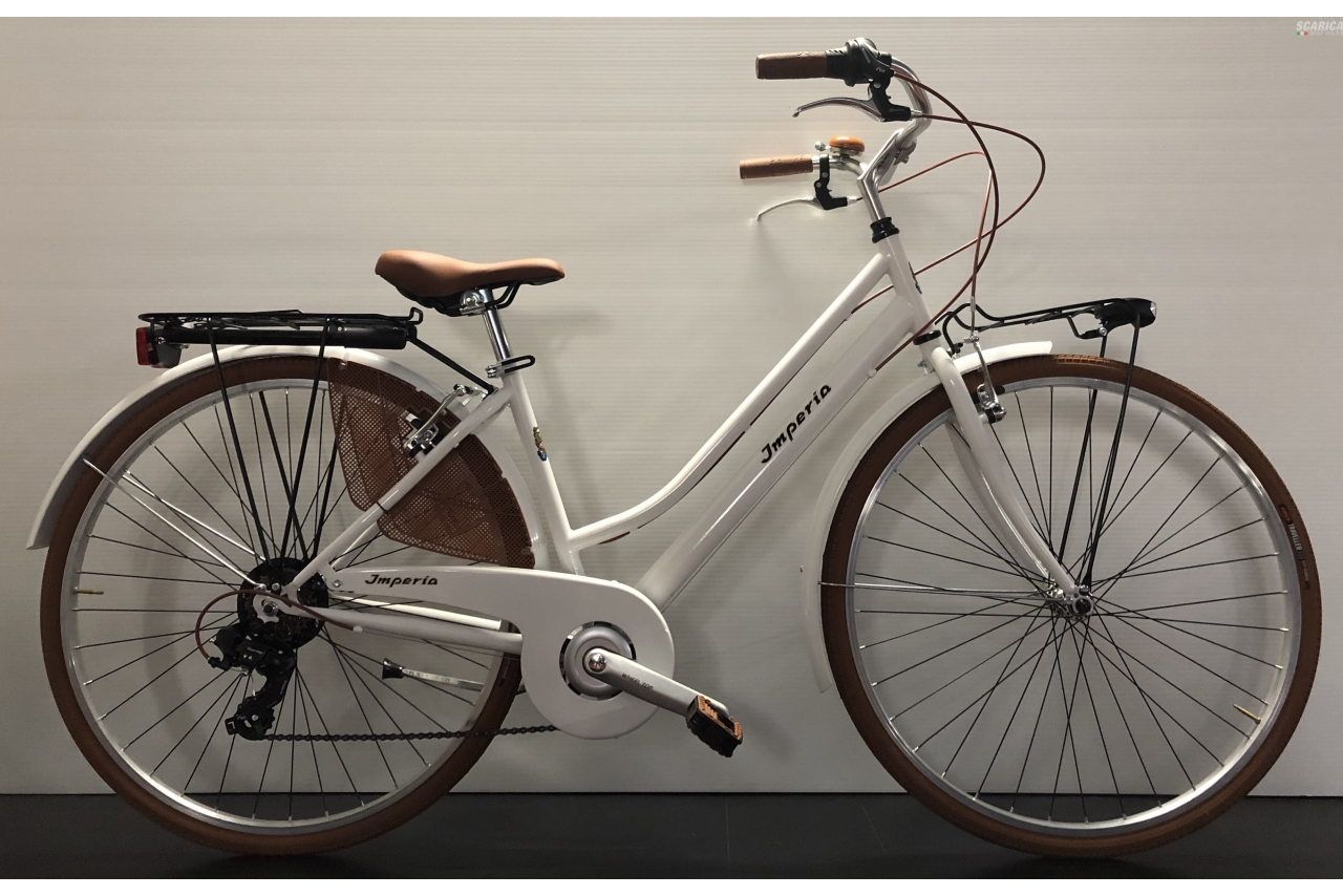 IMPERIA CITY RETRÒ DONNA 28 6V BIANCO - IMPERIA CICLI 3 IMPERIA CITY RETRÒ DONNA 28 6V BIANCO - IMPERIA CICLI