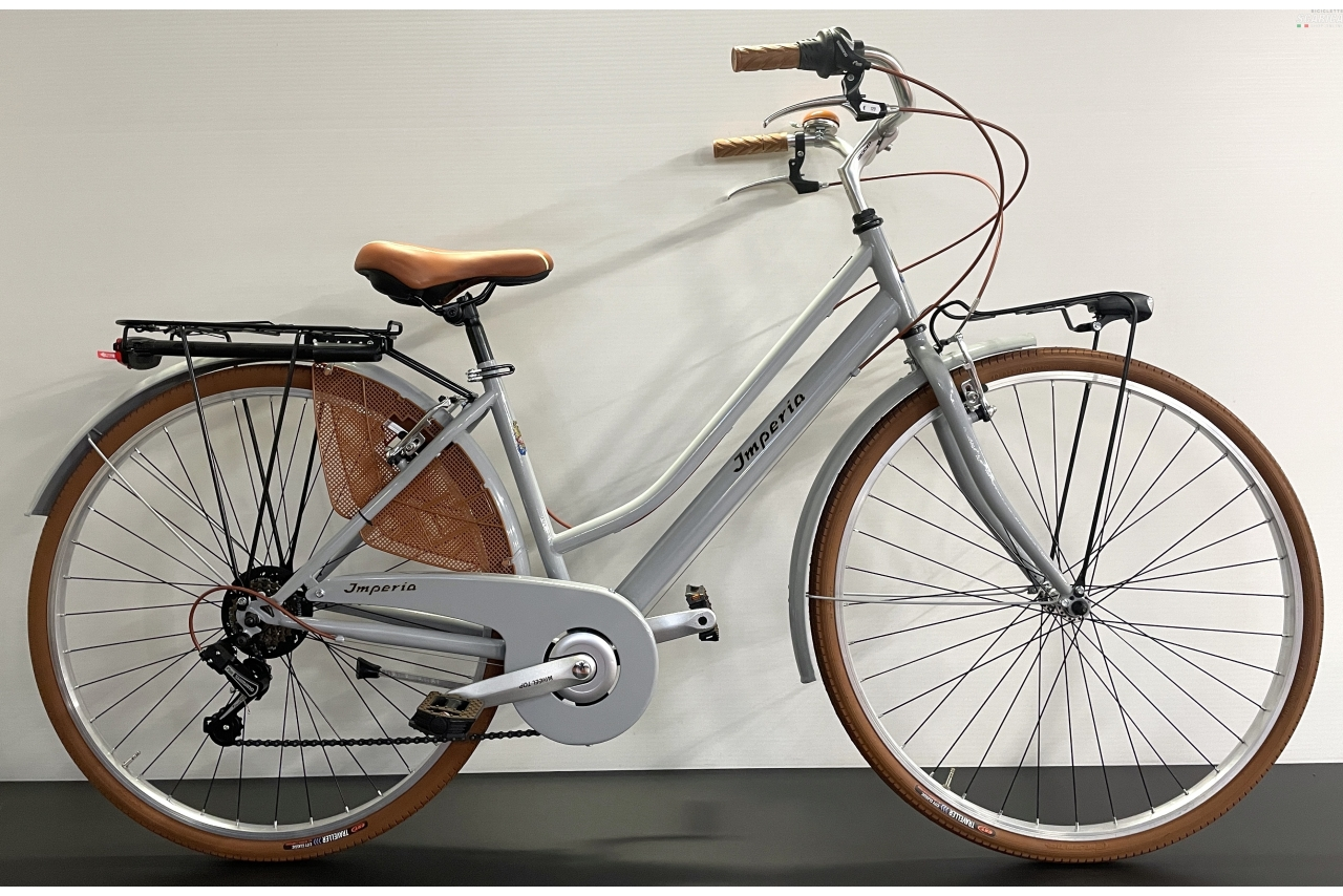 IMPERIA CITY RETRÒ DONNA 28 6V GRIGIO - IMPERIA CICLI 3 IMPERIA CITY RETRÒ DONNA 28 6V GRIGIO - IMPERIA CICLI