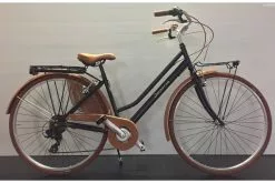 IMPERIA CITY RETRÒ DONNA 28 6V NERO MARRONE - IMPERIA CICLI