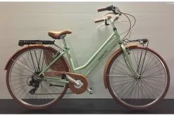 IMPERIA CITY RETRÒ DONNA 28 6V VERDE PASTELLO MARRONE - IMPERIA CICLI