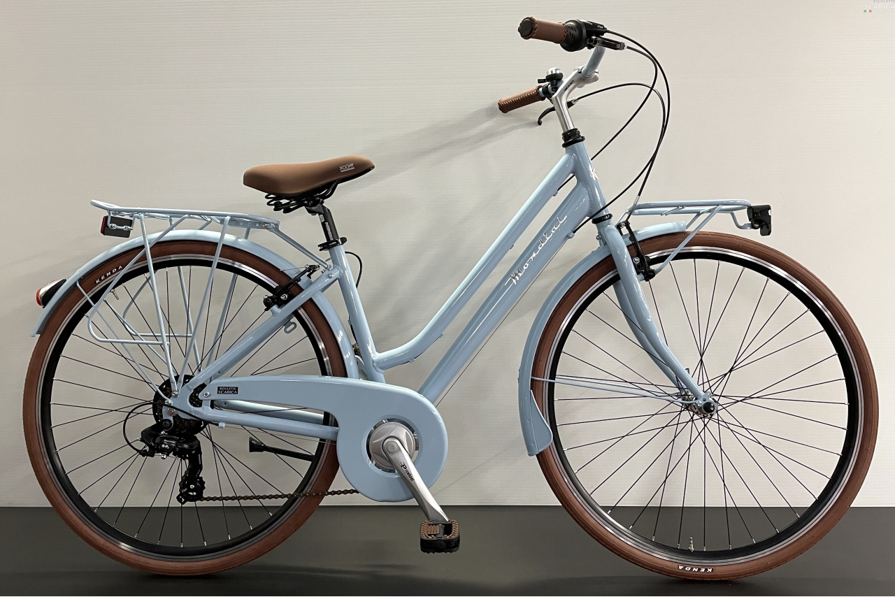 MONDIAL C20 CITY DONNA 28 7V AZZURINO CON PORTAPACCO - MONDIAL CICLI 3 MONDIAL C20 CITY DONNA 28 7V AZZURINO CON PORTAPACCO - MONDIAL CICLI