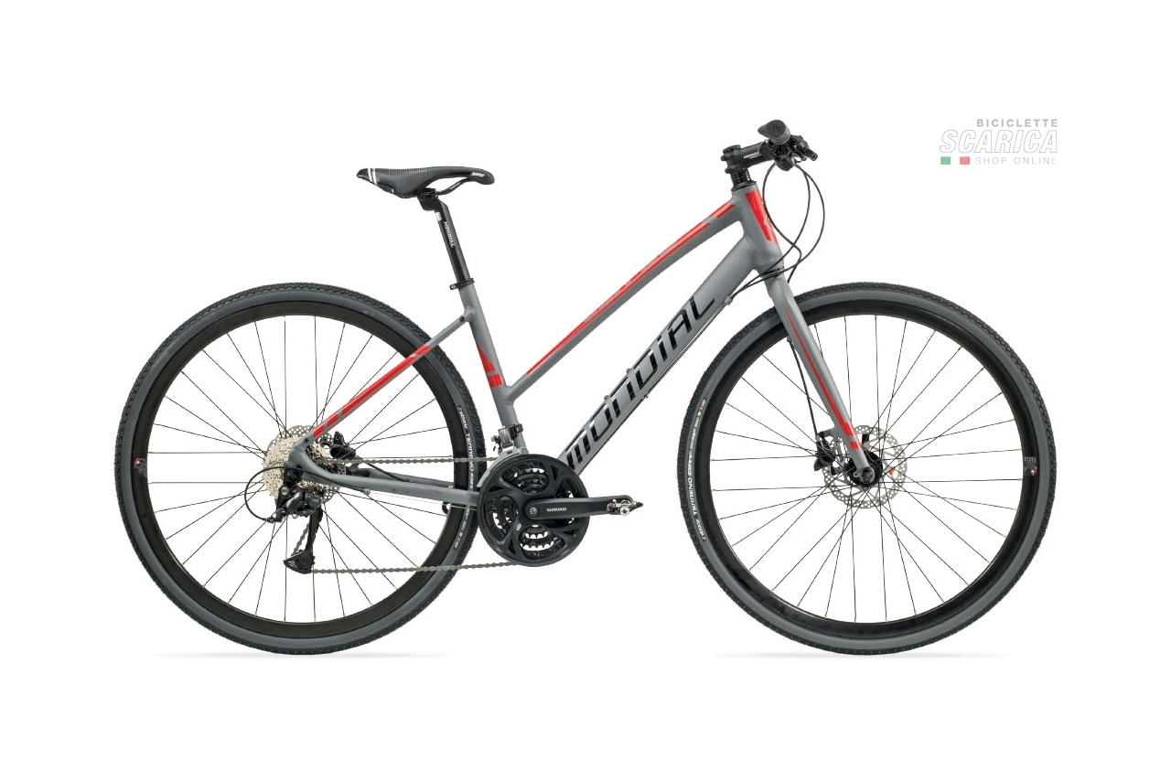 MONDIAL CR05 SL HD COMMUTER 28 24V GRIGIO ROSSO - MONDIAL CICLI 4 MONDIAL CR05 SL HD COMMUTER 28 24V GRIGIO ROSSO - MONDIAL CICLI - immagine 2