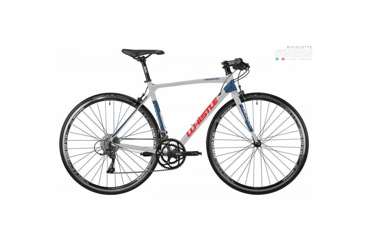 WHISTLE MODOC FLAT BAR CLARIS 28 16V GRIGIO BLU - WHISTLE BIKES 4 WHISTLE MODOC FLAT BAR CLARIS 28 16V GRIGIO BLU - WHISTLE BIKES - immagine 2